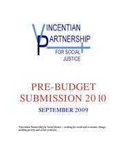 Pre-Budget Submission 2010