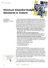 Minimum Essential Budget Standards in Ireland