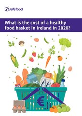 What is the cost of a healthy food basket in Ireland in 2020?