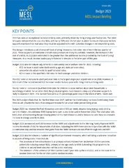 Budget 2023 - MESL Impact Briefing