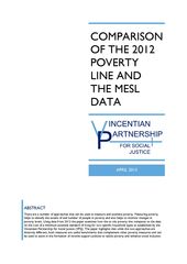 Comparison of the 2012 Poverty Line and the MESL Data