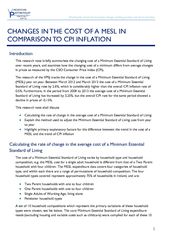 Changes in the cost of a MESL in comparison to CPI Inflation