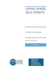 Living Wage 2016 Update