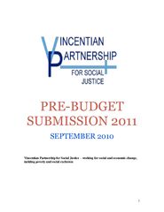 Pre Budget Submission 2011