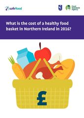 What is the cost of a healthy food basket in Northern Ireland in 2016?