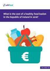 What is the cost of a healthy food basket in the Republic of Ireland in 2016?